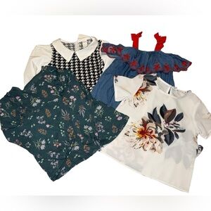 Girls Size 6 Top Bundle – 4 Pieces (2 Long Sleeve, 2 Short Sleeve)